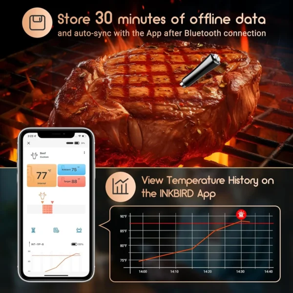 ⁦מדחום אלחוטי Inkbird INT-11P-B⁩ – תמונה ⁦4⁩