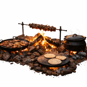 מפגש בישול קהילתי סביב מדורה